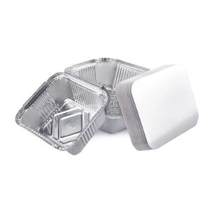 500 ml 4 Eckig Alu container mit Deckel 500 set in karton Netto €30 ( €0,06 / set )